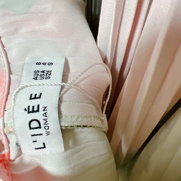 L’IDEE Olympia Pleated Halter Gown Fleur Rose - Picture 8 of 10